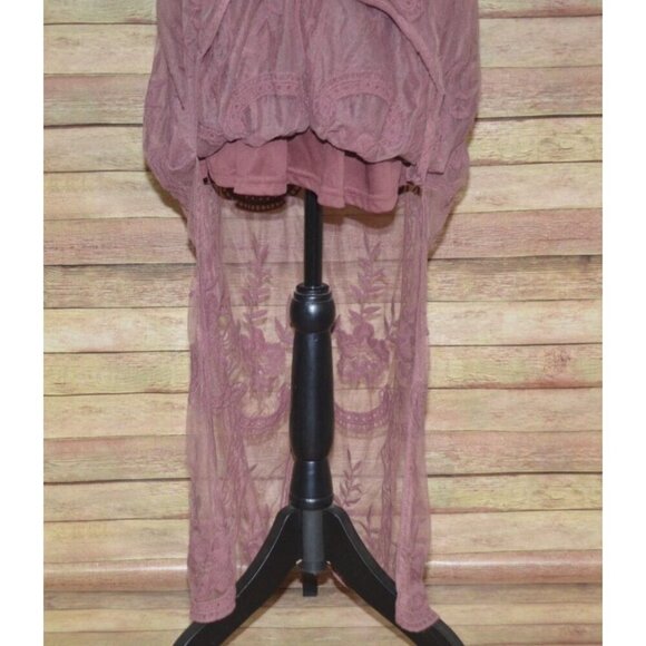 Altar’d State Lace Overlay Maxi Dress Dusty Rose Size S Romantic Feminine - Picture 7 of 15